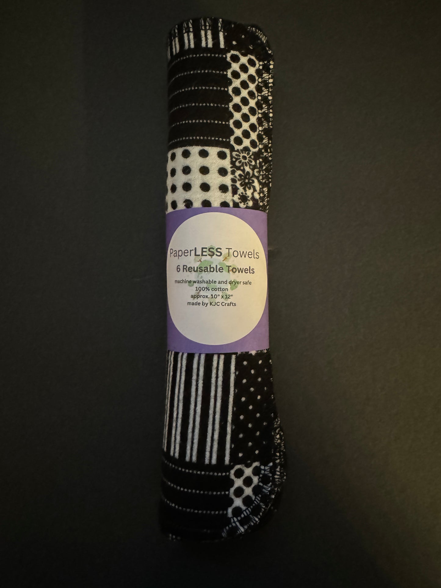 Black Plaid Reusable Towel