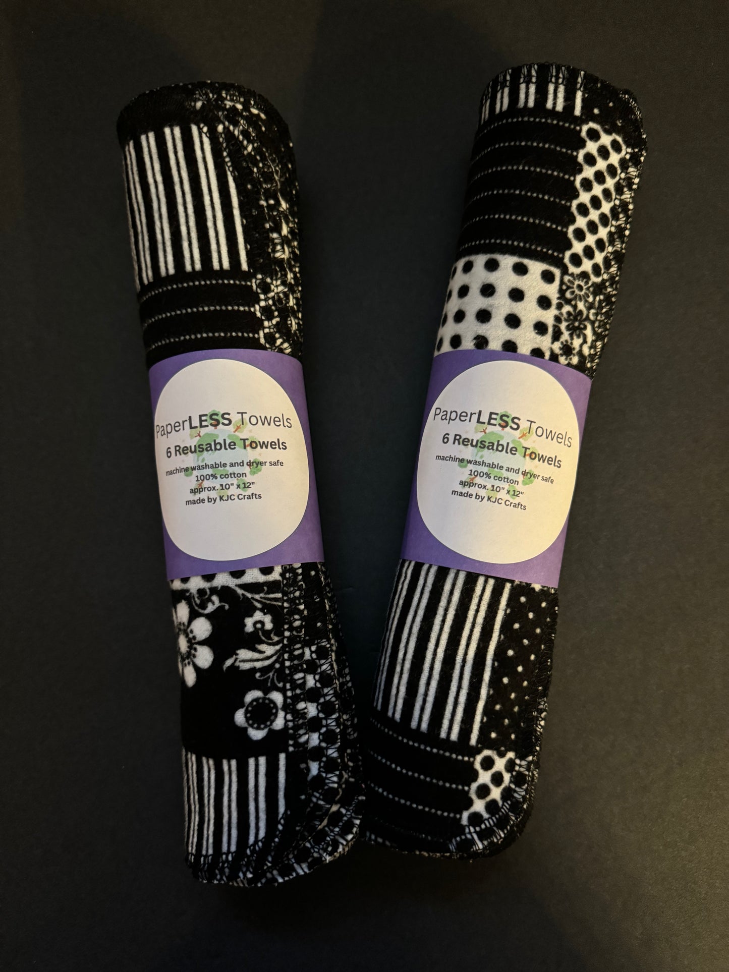 Black Plaid Reusable Towel