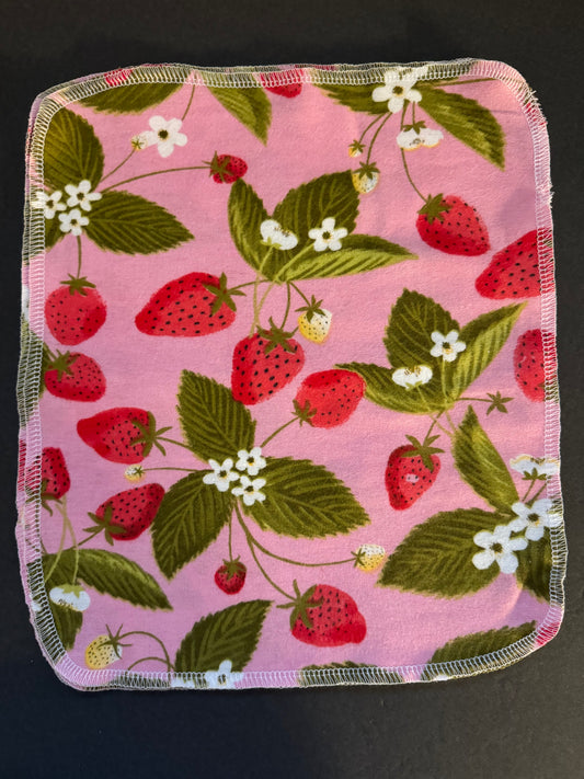 Pink Strawberry Reusable Towel